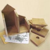 birdhouse kit partially assembled